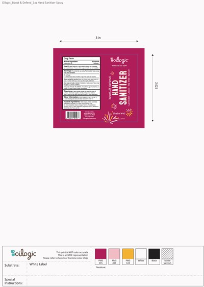 Product Label (Oilogic Boost   Defend 1oz Hand Sanitizer Spray R1)